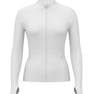 White Full-Zip Long Sleeve Jacket by Victoria’s Secret size Small NWT